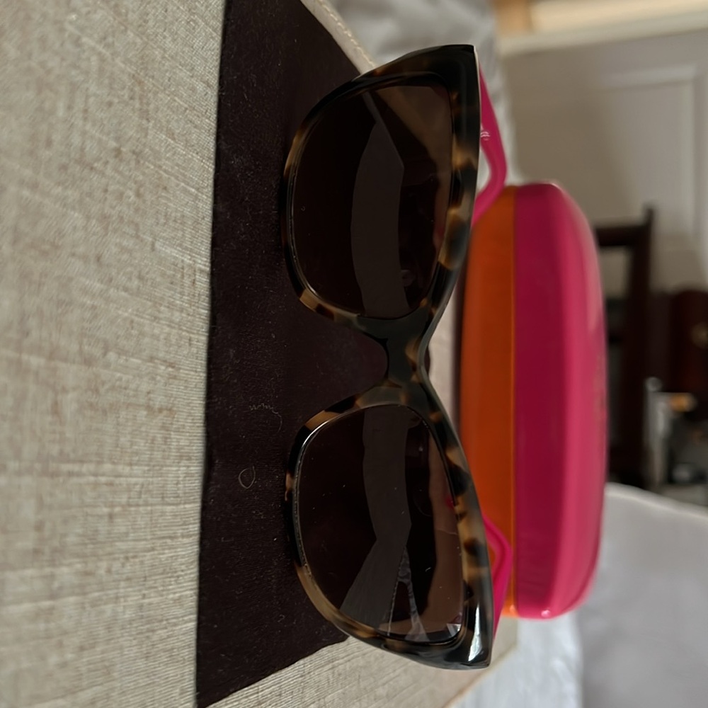 Kate Spade cat eye sunglasses tortoise and pink